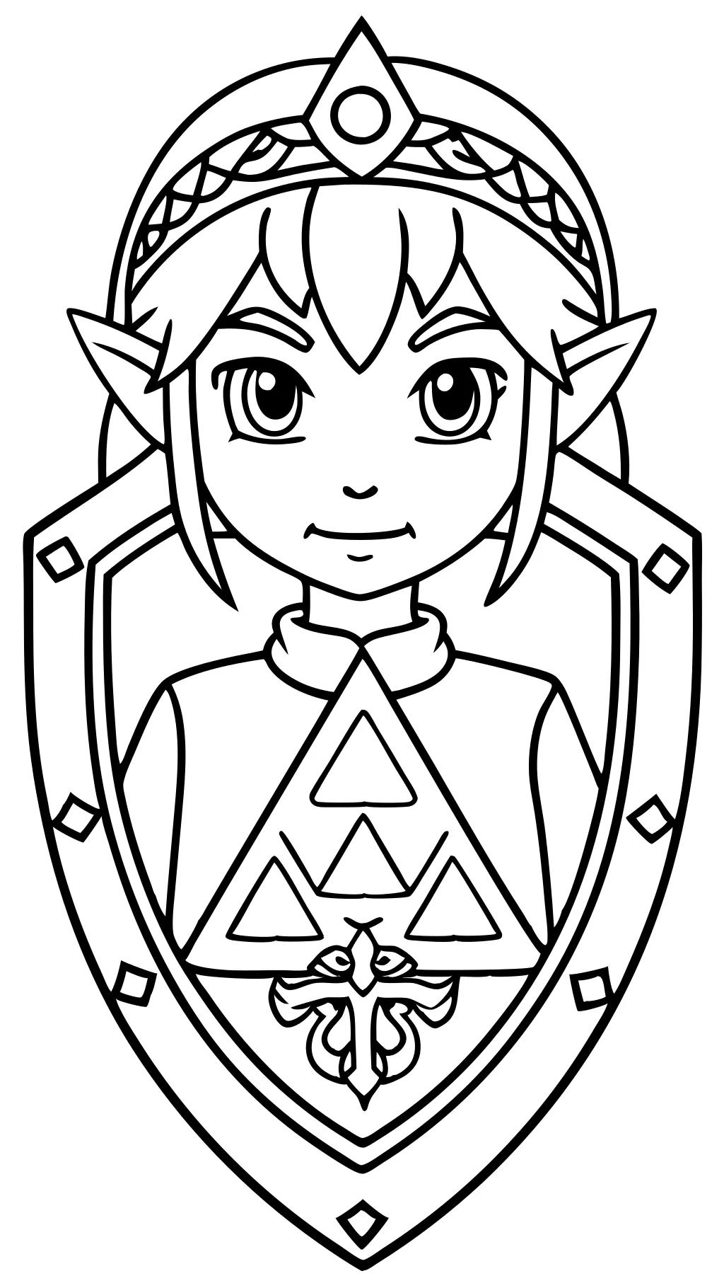 Páginas para colorear imprimibles de Zelda